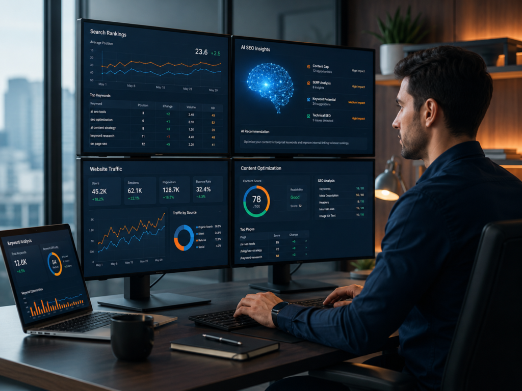 Nexa4Tech AI SEO strategy and search performance dashboard