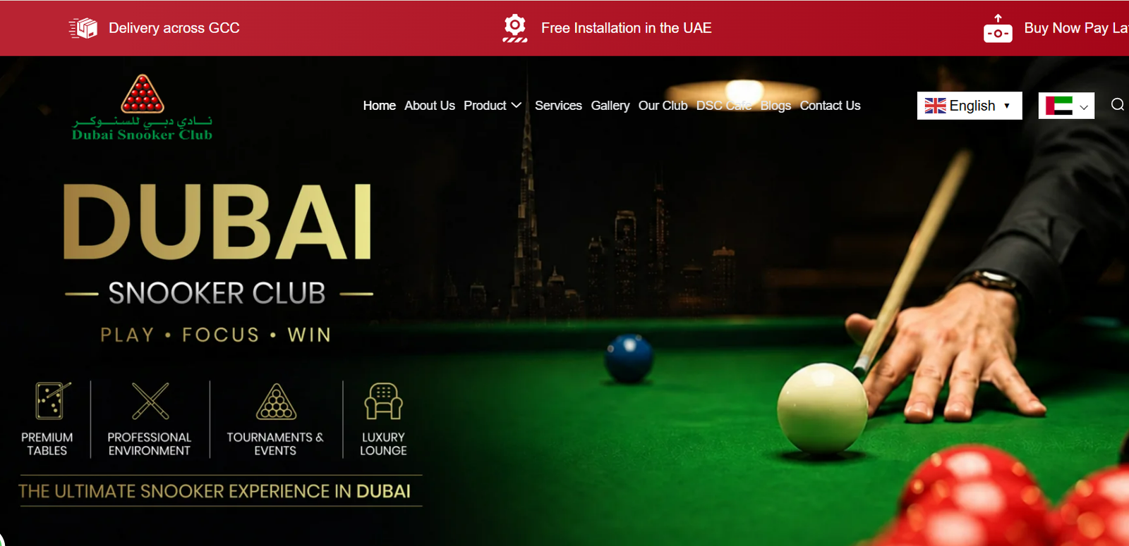 Dubai Snooker website project